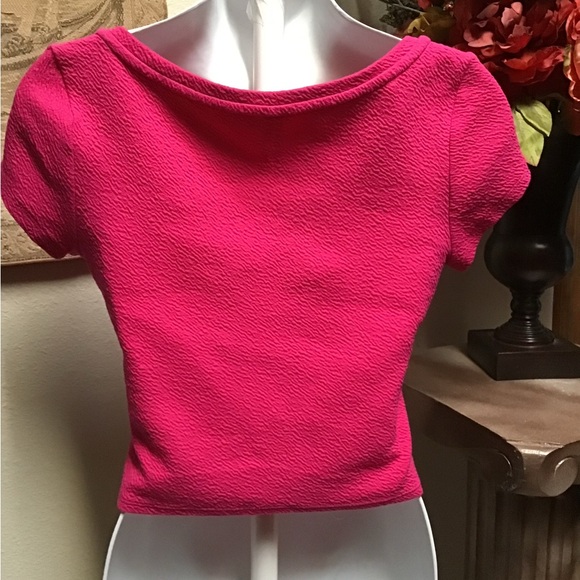 Anthropologie Pink Crop Top, XS - Picture 4 of 6